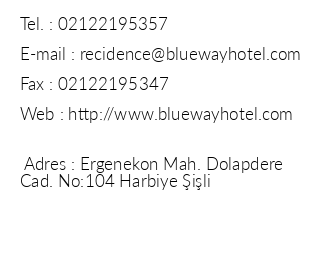 Blueway Hotel City iletiim bilgileri